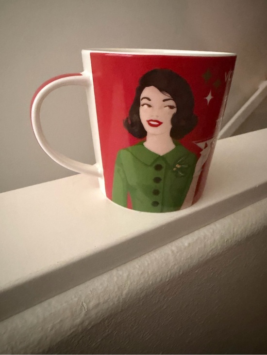 Other - Retro Holiday Lady Ceramic Mug - Red & Green